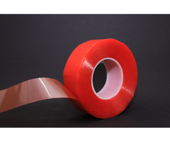 High-Quality Double-Sided Red Polyester Tape – Strong & Reliable