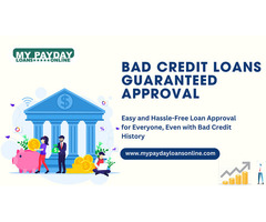 Emergency Bad Credit Loans – 100% Guaranteed Approval