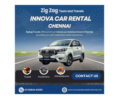 Innova Car Rental in Chennai – ZigZag Tours and Travels