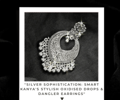 Smart Kanya Silver Oxidized Drops & Dangler Earrings - Timeless Elegance for Sale!