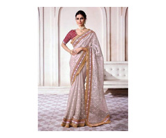 How do you style organza sarees for parties?