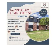 Comfortable 2 BHK Flats in Waco, TX | Apply Today