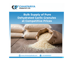 Bulk Supply of Pure Dehydrated Garlic Granules at Competitive Prices