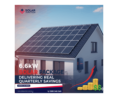 6.6kW solar package delivering real quarterly savings