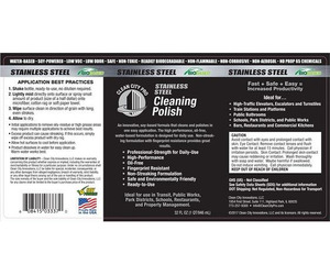 Oil-free stainless steel polish for streak-free metal care
