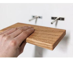Sleek Narrow Floating Shelf Oak Minimalism