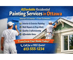 Affordable Residential Painting Services in Ottawa – Free Estimates