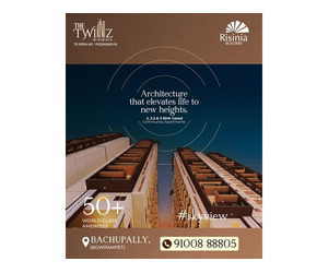 2 BHK Gated Community Flats in Bachupally, Bowrampet | The Twinz by Risinia