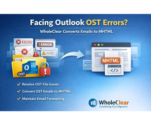 Facing Outlook OST Errors? WholeClear Converts Emails to MHTML