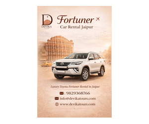 Book Fortuner Car Rental Jaipur for Family Travel