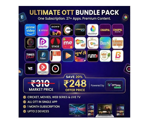 OTT Bundle Pack in India–27+ Apps in One Subscription|₹248 Only