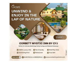 8 BHK Villa in Jim Corbett – Stay at Corbett Mystic Inn