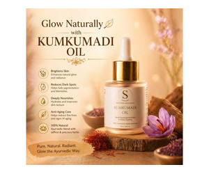 Glow Naturally with Kumkumadi Oil.