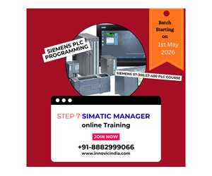Step7 SIMATIC Manager Online Course batch start 1st May 2026.