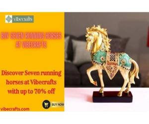 Buy Seven Running Horses Wall Art Online-Vibecrafts