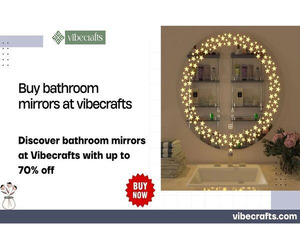 Buy Bathroom Mirrors Online-Stylish Mirror Collection by Vibecrafts