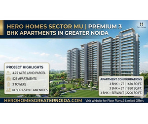Hero Homes Sector MU Greater Noida | Premium Apartments Amidst Open Green Spaces