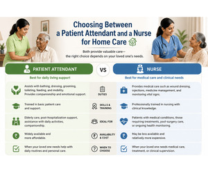 Patient Attendant vs Professional Nurse Choosing the Right Home Care