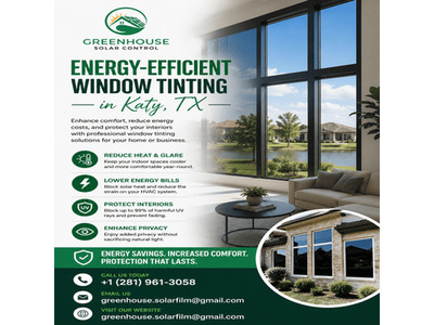 Energy-Efficient Window Tinting in Katy, TX