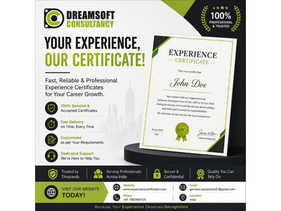 Affordable Experience Certificate Provider for IT Company Employees