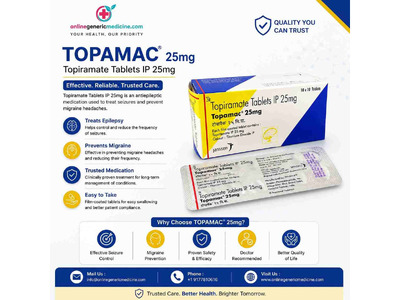 Topamac 25mg and 100mg Tablet | Topamax Alternate | Onlinegenericmedicine