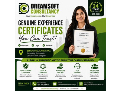 Leading Experience Certificate Provider in Bengaluru