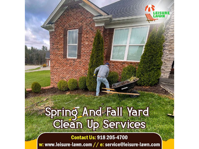 Cleaning up the yard in spring and fall seasons