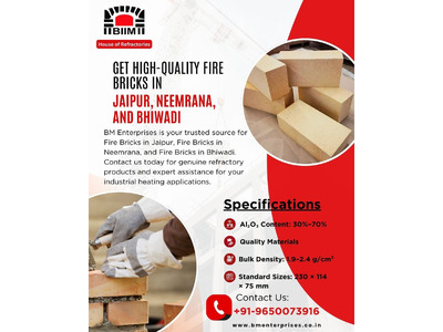 Get High-Quality Fire Bricks Supplier In Jaipur and Alwar, Rajasthan