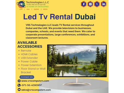 Elegant LED TV Rental Dubai for Event Displays