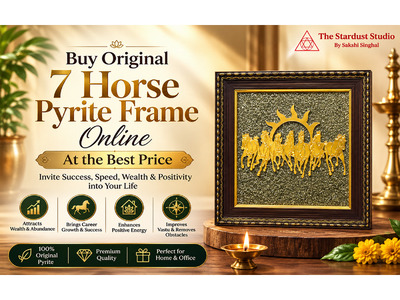 Buy Original 7 Horse Pyrite Frame Online | The Stardust Studio