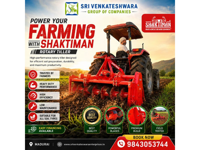 Shaktiman Rotary Tiller in Madurai | Heavy-Duty Rotavator for Every Soil Type