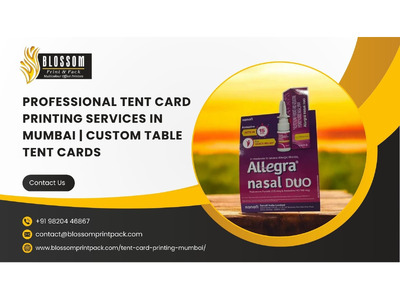 Professional Tent Card Printing Services in Mumbai | Custom Table Tent Cards